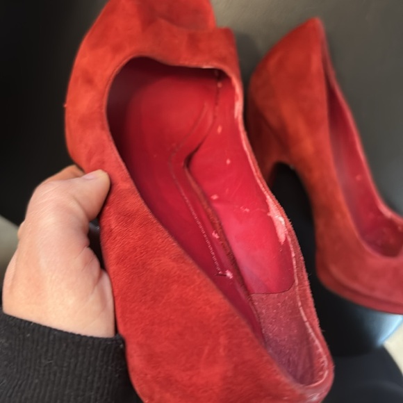 BCBGgeneration red suede heels - Picture 6 of 7